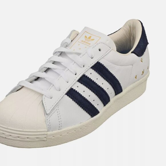 Adidas Pop Trading Co Superstar Herren White Navy Sneaker SIZE - 7.5M/8.5W - Picture 8 of 8